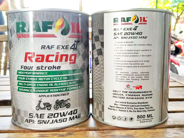 Nhớt raf oil racing 20w40 08l - 1