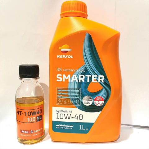 Nhớt chiết lẻ repsol smarter synthetic 4t 10w40 100ml - 1
