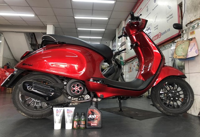 Xe vespa gts super iget thay nhớt bao nhiêu lít loại nào tốt nhất - 4