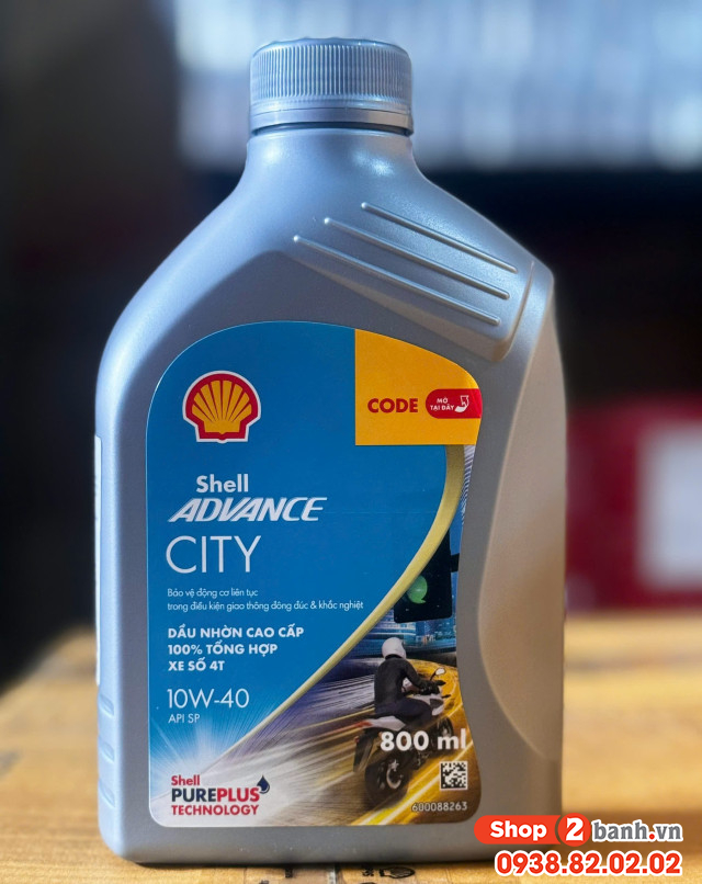 Nhớt shell advance city 10w40 08l - 1