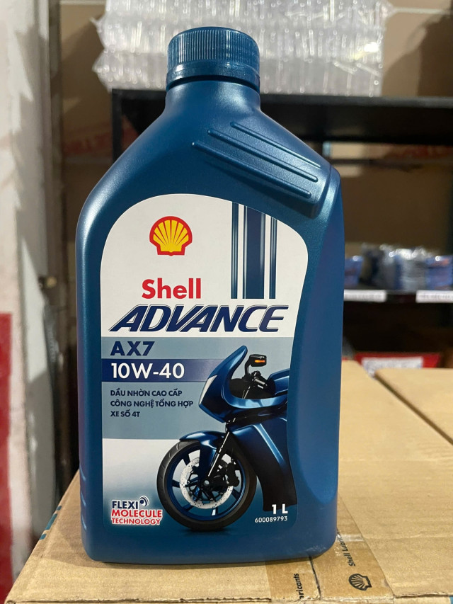 Nhớt shell advance ax7 10w40 synthetic based 1l - 1