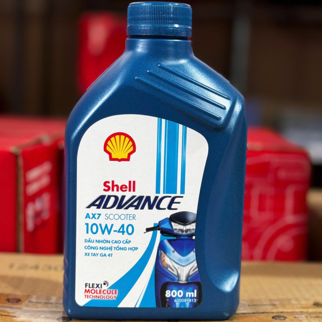 Nhớt shell advance ax7 scooter 10w40 08l - 1