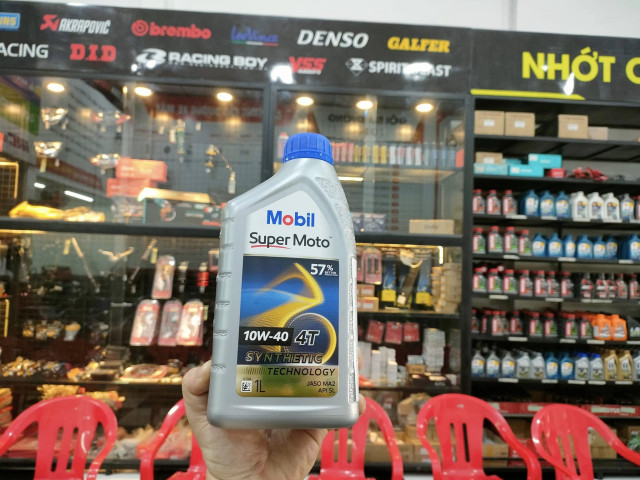 Nhớt mobil super moto 10w40 1l - 1