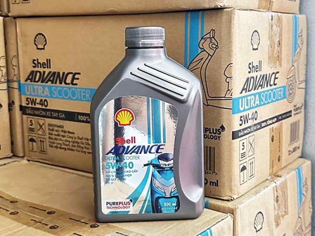 Nhớt shell advance ultra scooter 5w40 08l - 1
