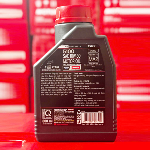 Nhớt Motul 5100 4T 10W30 0.8L