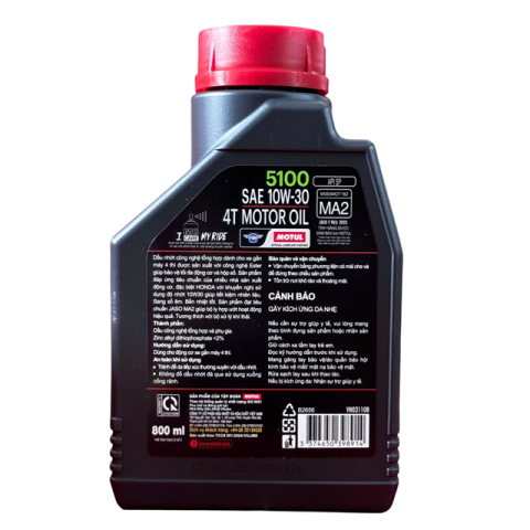 Nhớt Motul 5100 4T 10W30 0.8L