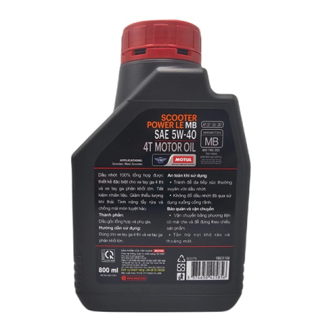 Nhớt Motul Scooter Power LE 5W40 1L