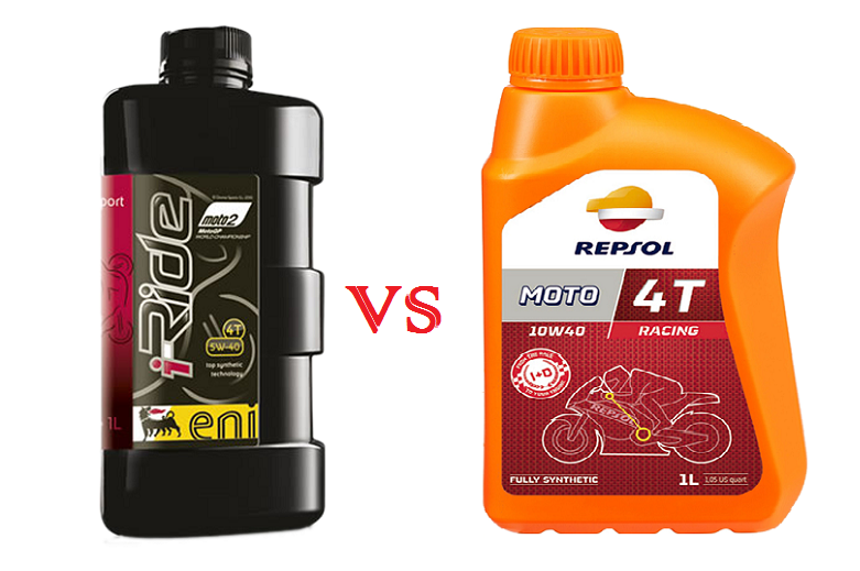So sánh nhớt Eni I-Ride Moto2 với nhớt Repsol Moto Racing