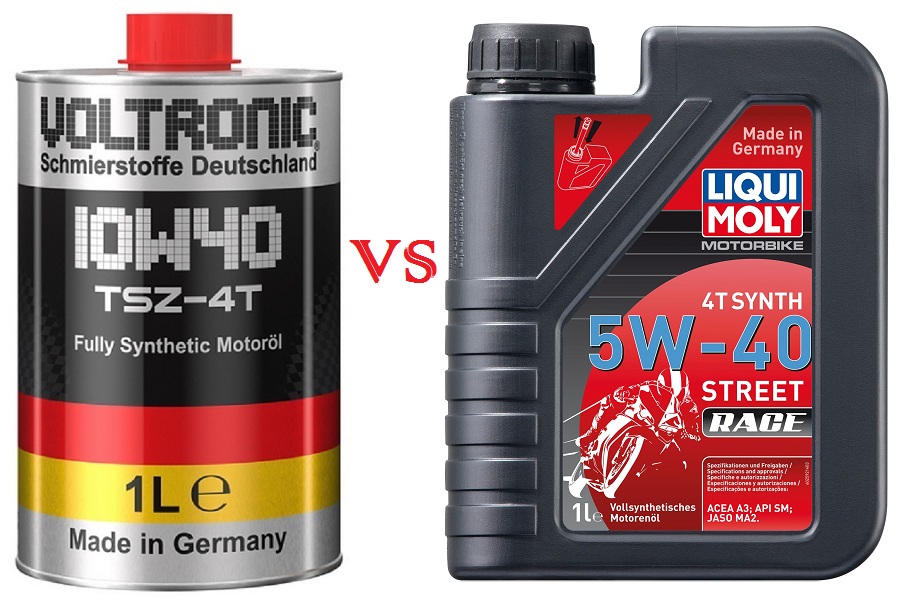So sánh nhớt Voltronic TSZ với nhớt Liqui Moly Motorbike Synth