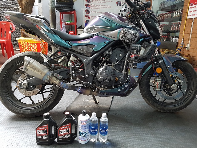 ​Thay nhớt cho Yamaha MT- 03 loại nhớt nào tốt, giúp xe bốc máy ?